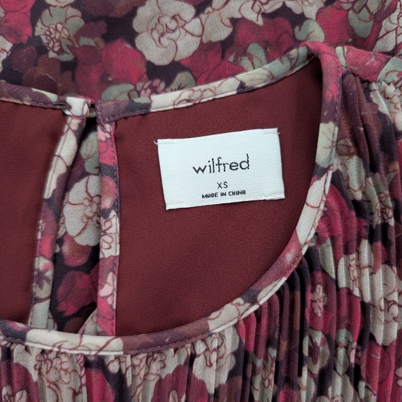 Wilfred Floral Pleated Dress Size XS - Picture 6 of 8